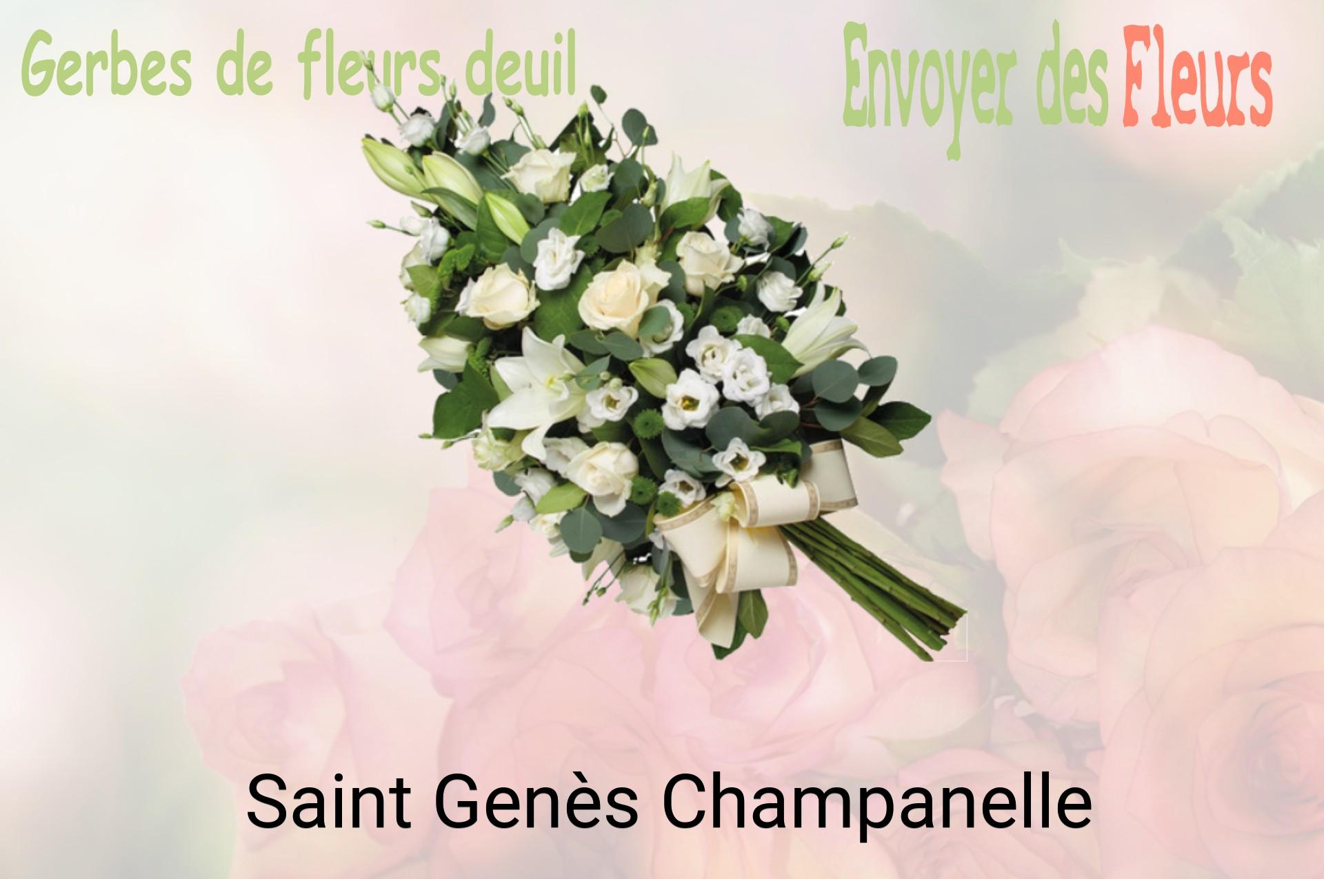 Gerbe de fleurs de deuil livrée à Saint-Genès-Champanelle